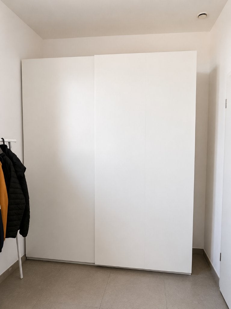 Grand dressing IKEA avec portes coulissantes – 200 x 236 cm, 150 à 200 cm, Enlèvement, Utilisé, 200 cm ou plus