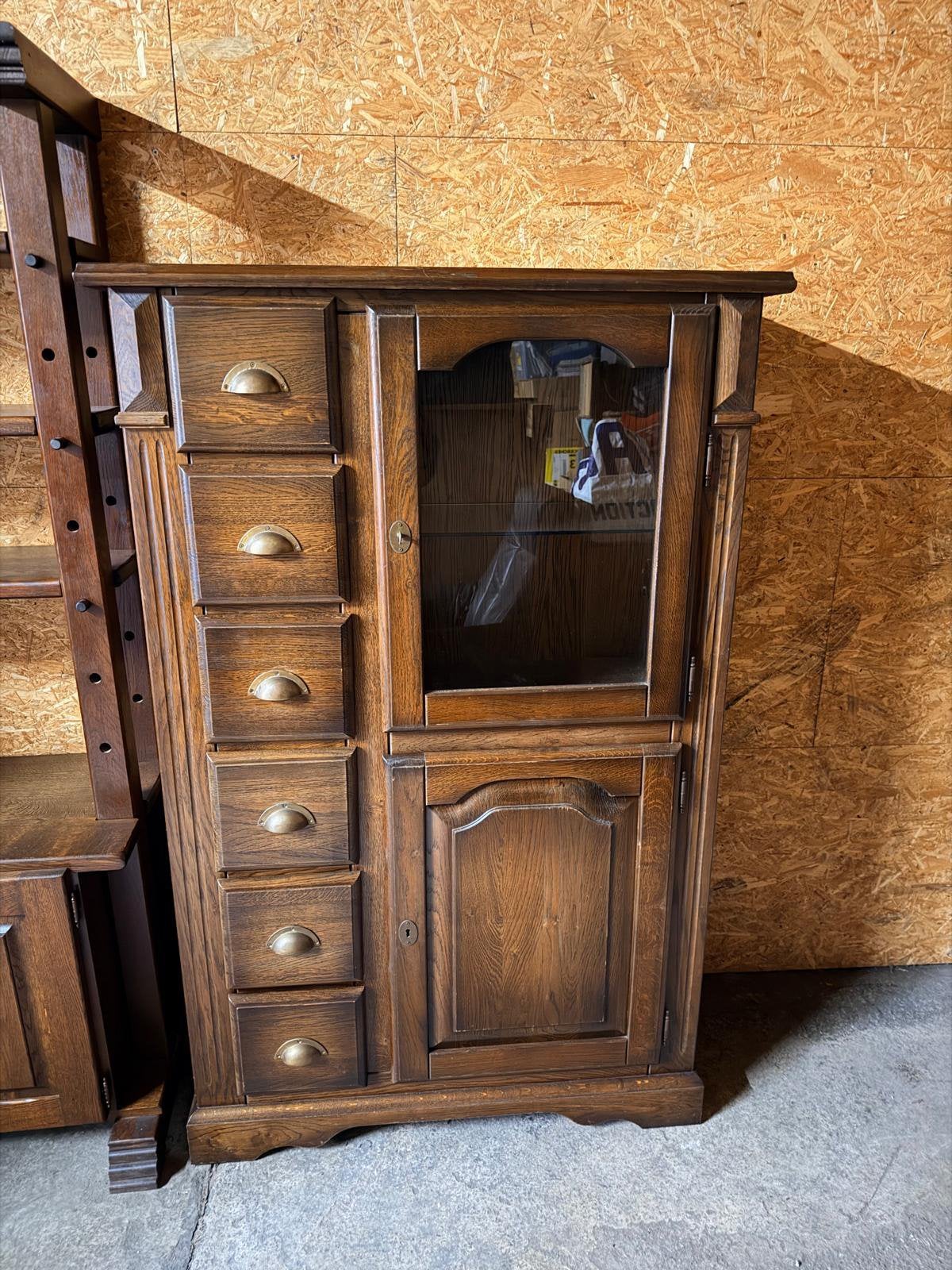 Mooie antieke vitrine kast, Antiek en Kunst, Ophalen