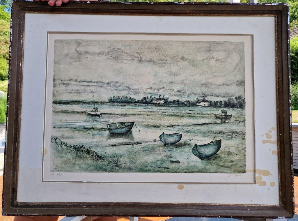 Lithographie de Bernard Gantner, Enlèvement, Lithographie