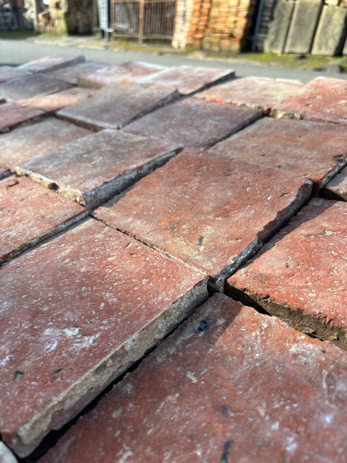 Lot Antieke terracotta tegels. Voor info BELLEN 0474220705, Ophalen