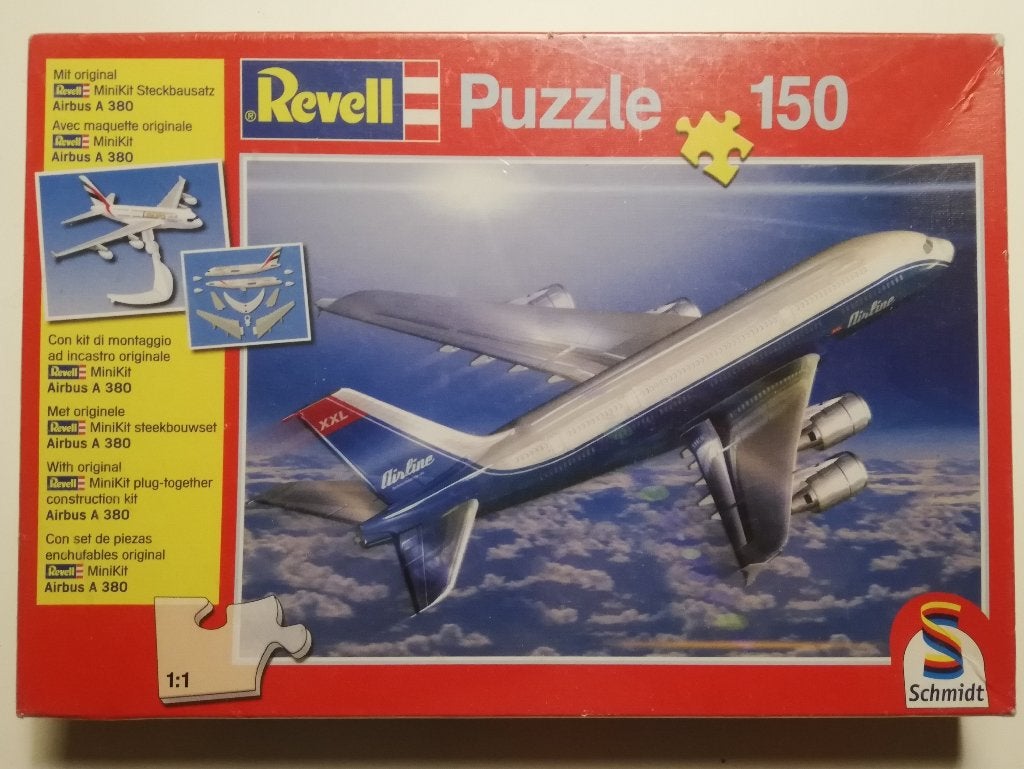 FOREST: Puzzle Revell Airbus A 380, 150 pièces + maquette !, Enlèvement ou Envoi, Moins de 500 pièces, Neuf, Puzzle