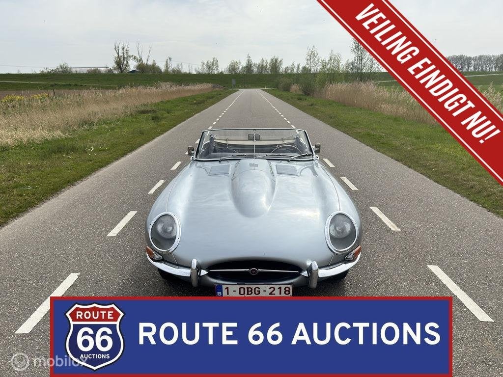 Jaguar E-Type Series 1 3.8 OTS | 1963 | Route 66 Auctions, Auto's, Zwart, Bedrijf, Handgeschakeld, Overige carrosserie