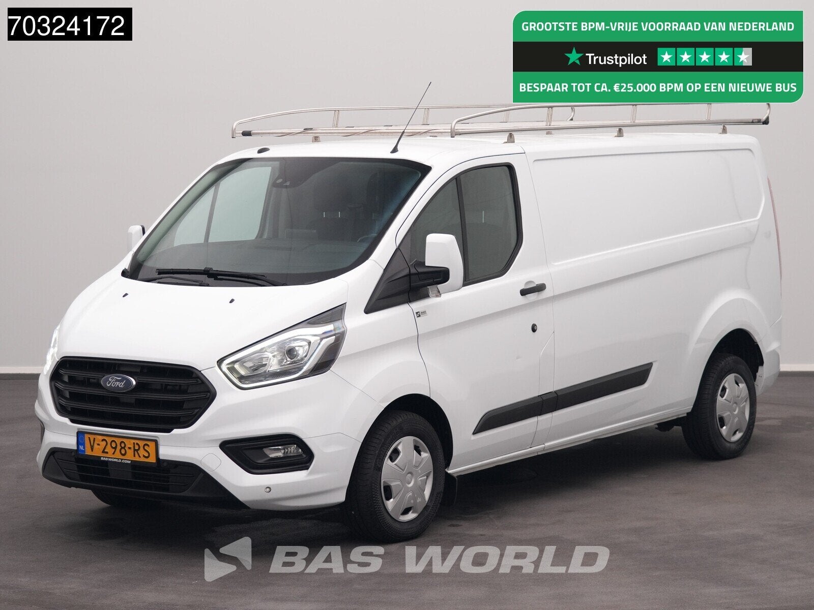 Ford Transit Custom L2H1 Trekhaak LED Xenon Navi Airco Cruis, Auto's, Bestelwagens en Lichte vracht, Euro 6, 4 cilinders, 2245 kg