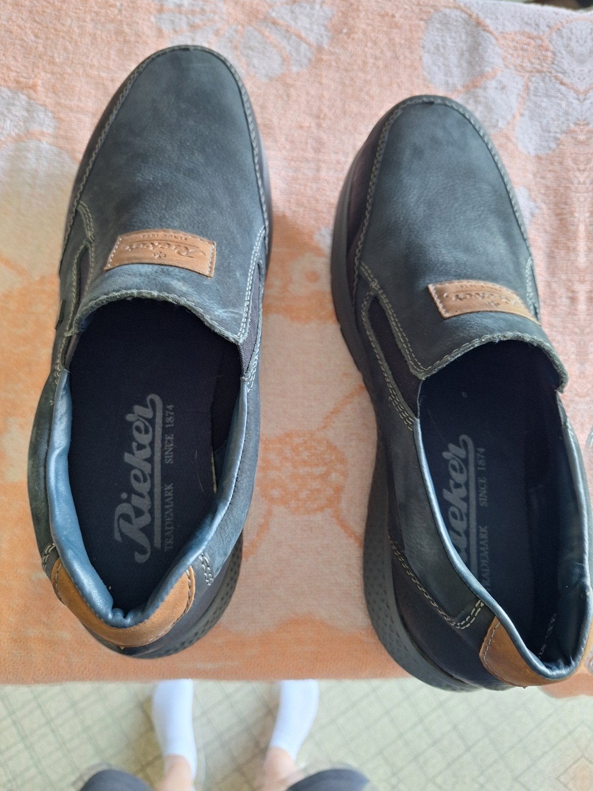 Chaussures pour hommes taille 44, mocassins bleu jean et noi, Enlèvement ou Envoi, Bleu