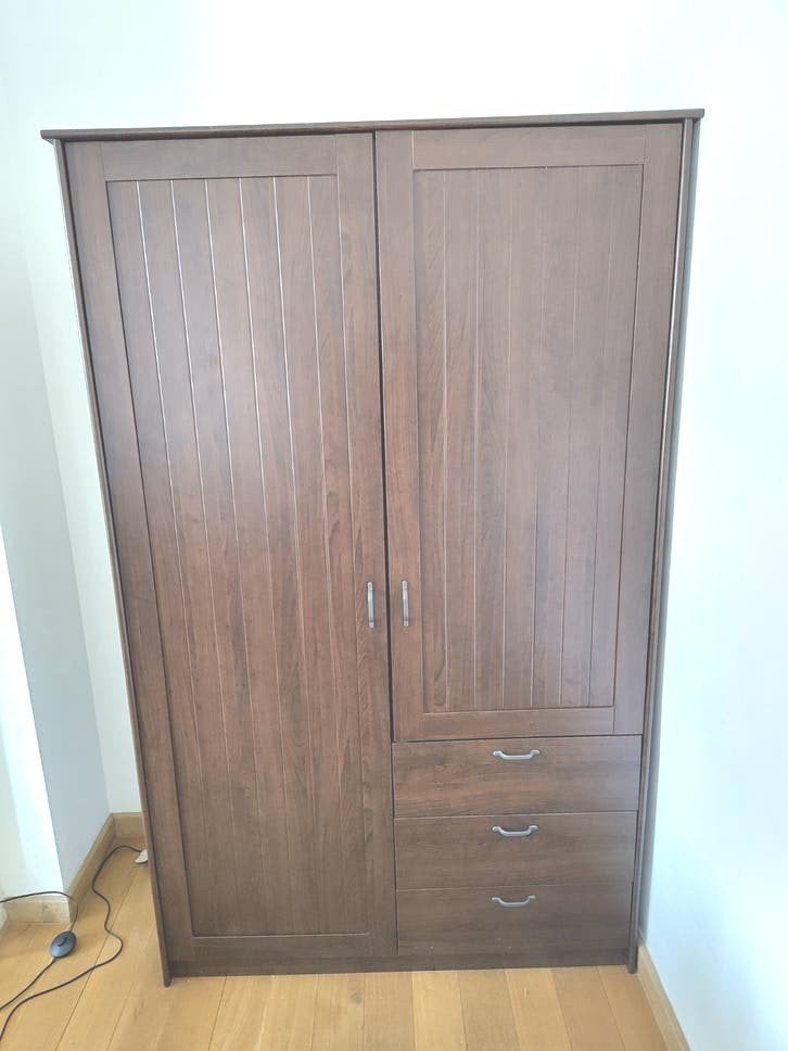 Grande armoire dressing IKEA portes et tiroirs brun, Enlèvement, 200 cm ou plus, Autres essences de bois, 50 à 75 cm