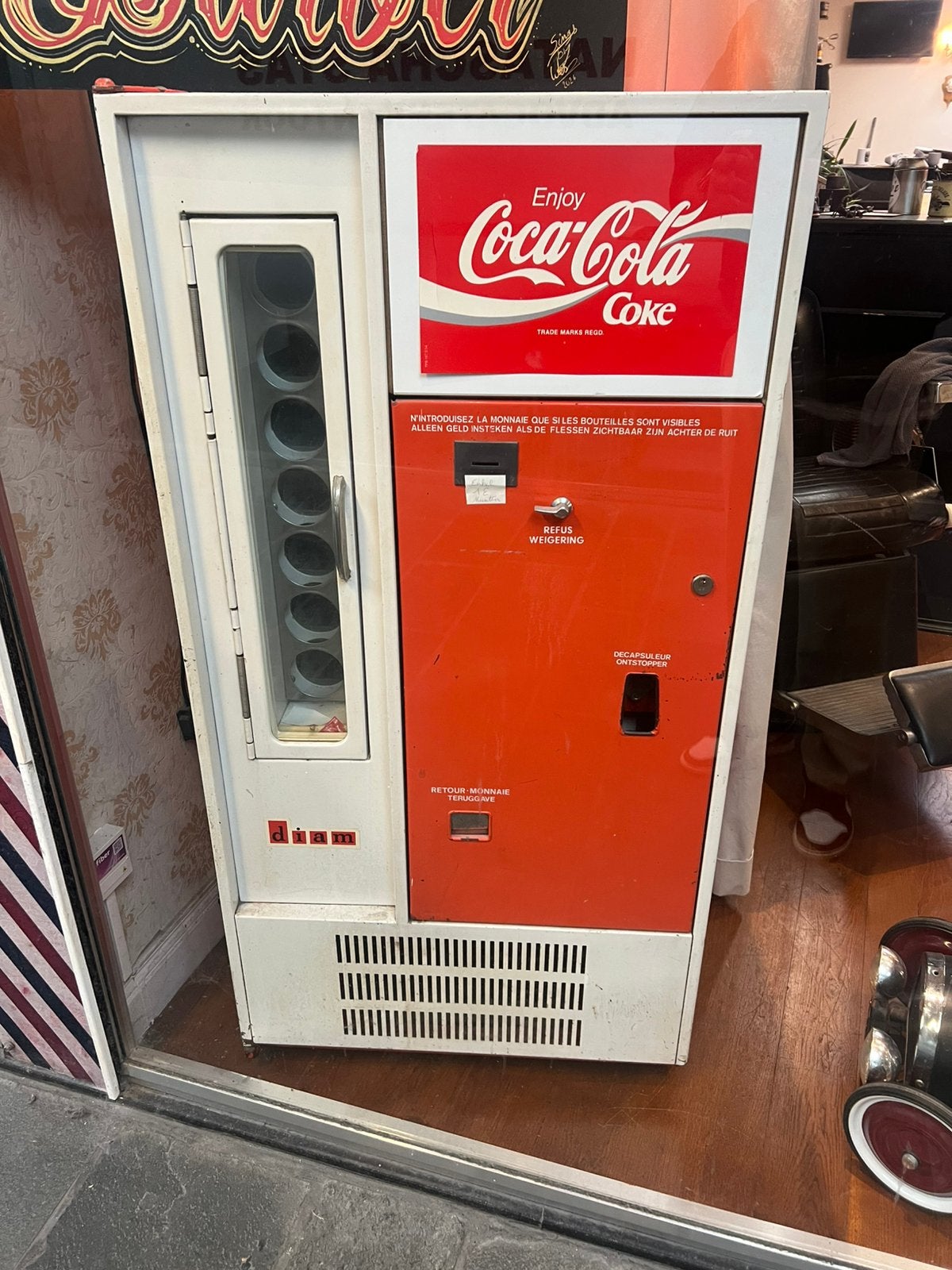 Vintage coca cola machine, Ophalen, Zo goed als nieuw