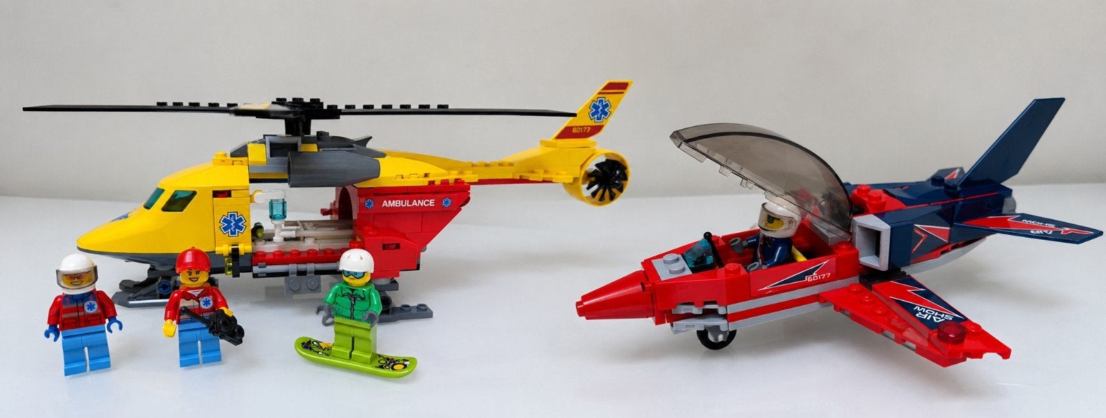 LEGO City Traumahelikopter (60179) & Straaljager (60177), Ophalen, Lego, City