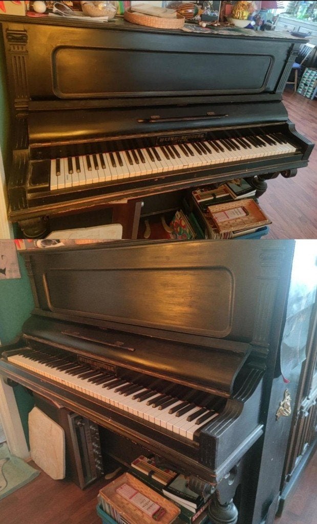 Piano droit désaccordé très ancien, Musique & Instruments, Pianos, Brillant, Enlèvement, Utilisé, Piano