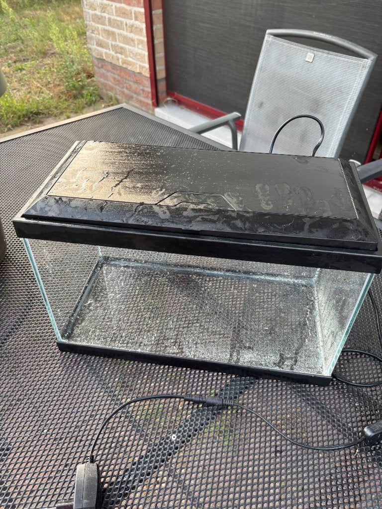 20L aquarium, Ophalen, Gebruikt, Overige merken, Inclusief deksel