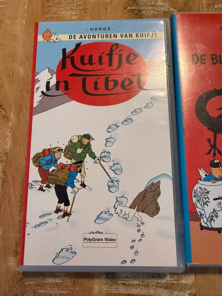 3 vintage VHS Casettes van Kuifje, Nederlands gesproken, Animatie, Vanaf 9 jaar, Zo goed als nieuw, VHS
