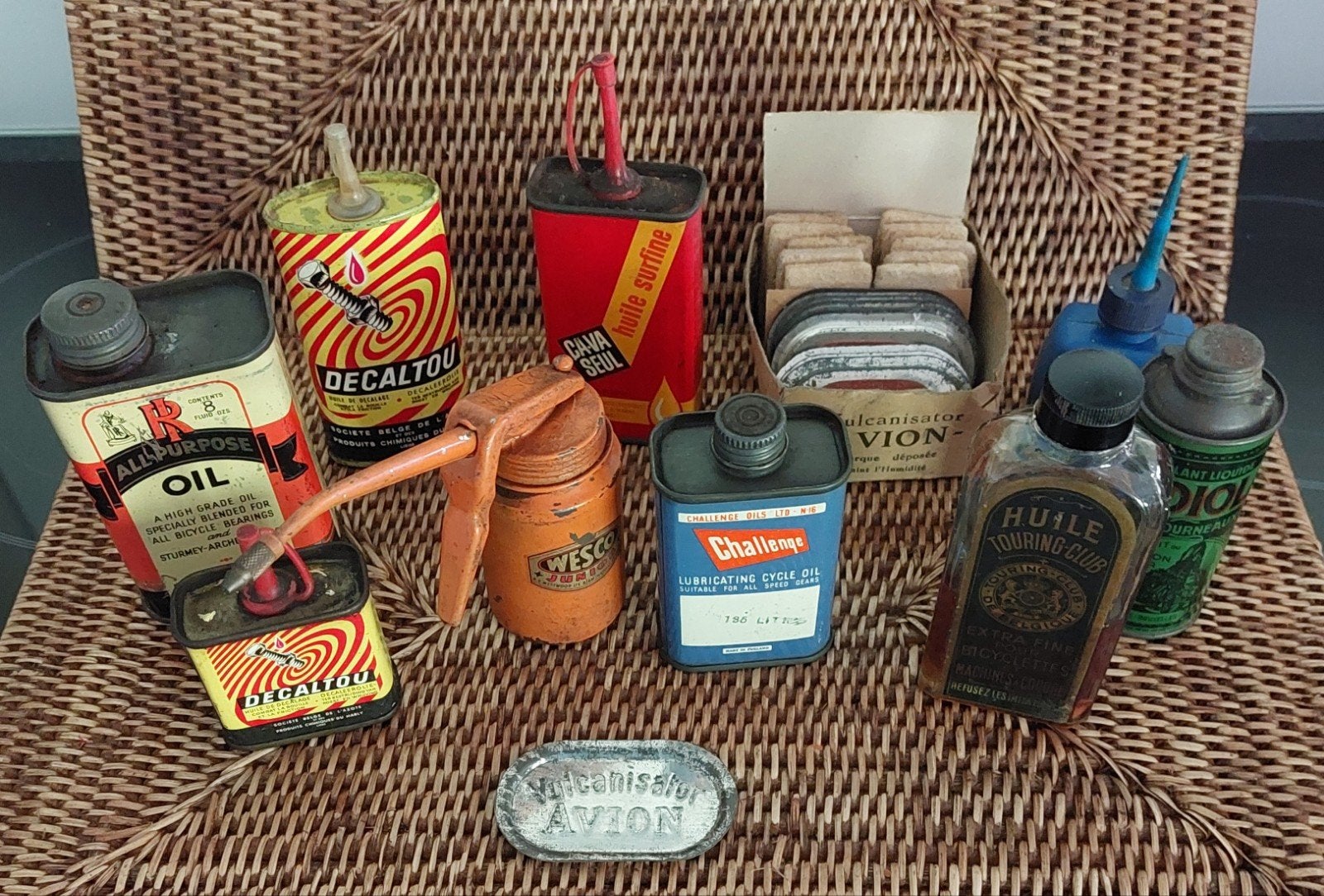 10-delige kavel vintage fiets-items, fietshistorie, Enlèvement