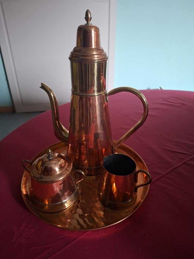 Koperen koffieservies, Antiek en Kunst, Ophalen