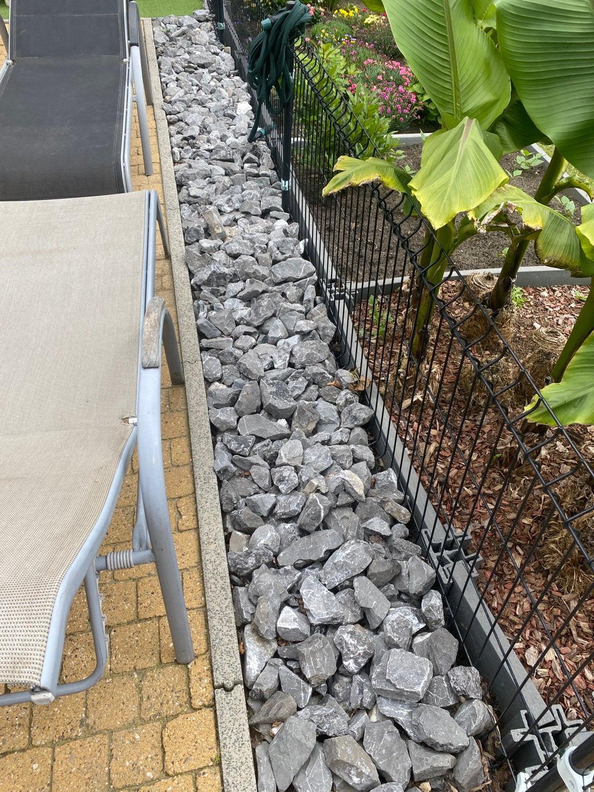 Blauwe gabion steen, Tuin en Terras, Ophalen, Zo goed als nieuw