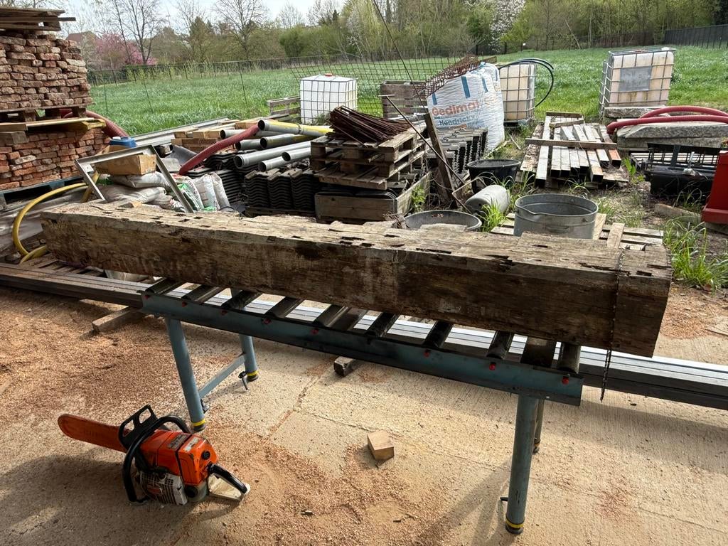 Oude eiken balk, Enlèvement, Chêne, Poutre