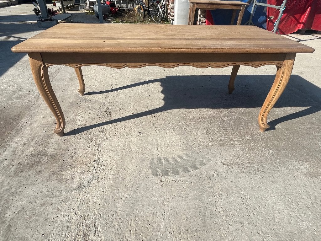 Eiken tafel, Ophalen, Eikenhout, 200 cm of meer, Vijf personen of meer