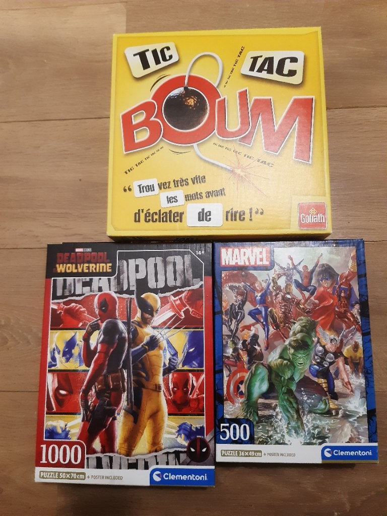 3 jeux de sociétés, 1 ou 2 joueurs, Enlèvement
