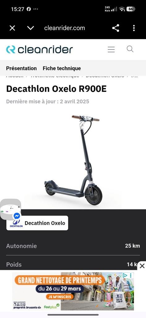 Urgent !!Trottinette électrique état impeccable