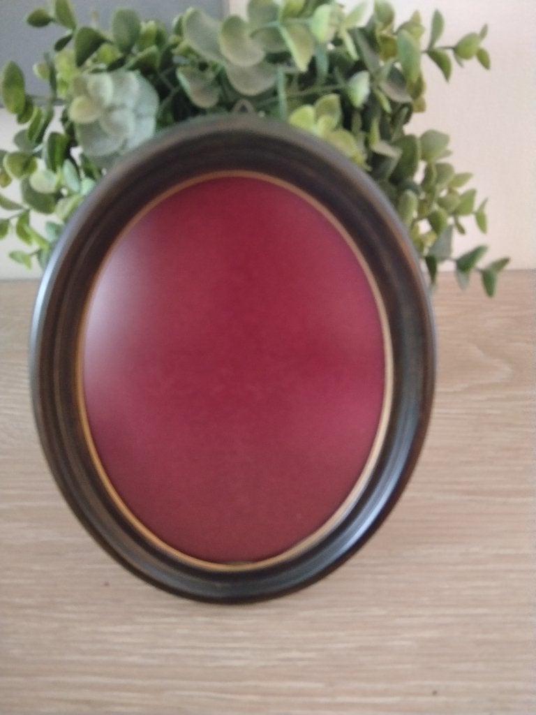 vintage ovale fotolijst, Huis en Inrichting, Ophalen of Verzenden, Fotolijst, Met glas, Glas