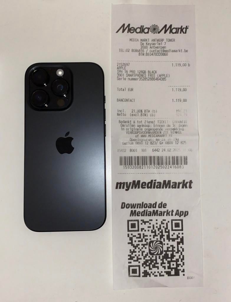 Iphone 16 Pro te koop, Enlèvement, Comme neuf, IPhone 16