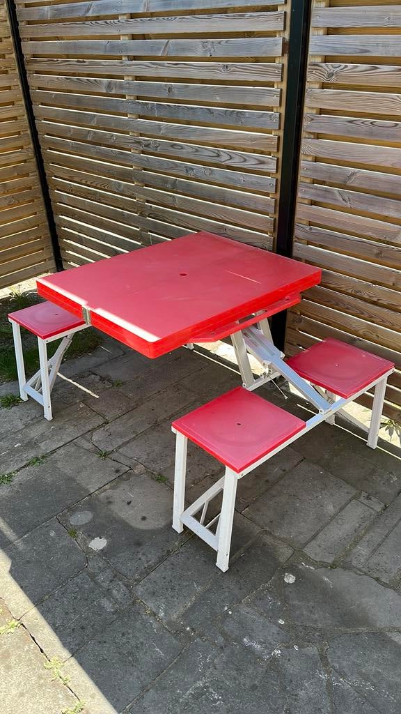 Opklap picknick tafel vintage, Ophalen, Zo goed als nieuw