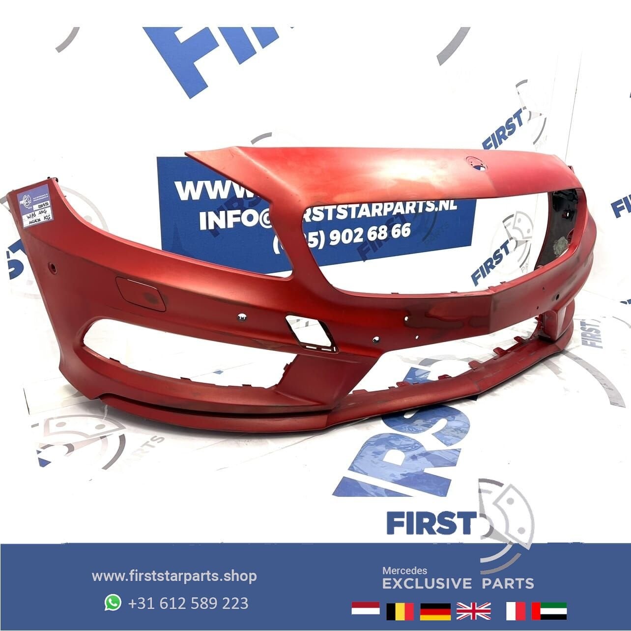 W176 BUMPER AMG VOORBUMPER ORIGINEEL Mercedes A Klasse 2012-, Gebruikt, -, Voor, Ophalen of Verzenden