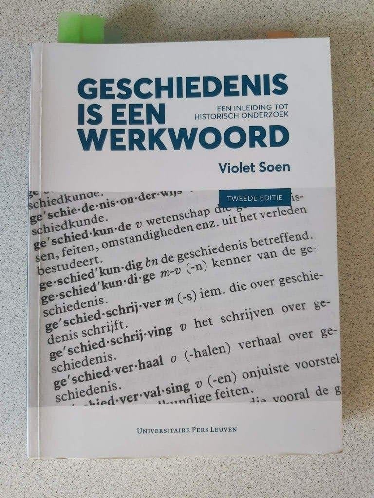 Geschiedenis is een werkwoord, Boeken, Studieboeken en Cursussen, Ophalen of Verzenden, Zo goed als nieuw, Hoger Onderwijs, Violet Soen