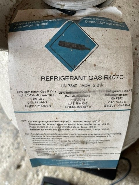 Airco gas R407c, Ophalen, Nieuw