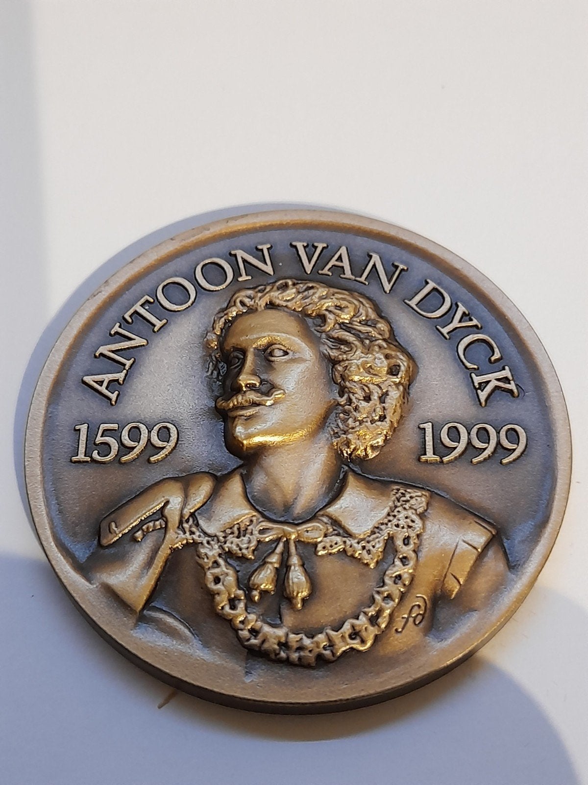 Antoon van dyck  1599 -1999  brons, Postzegels en Munten, Penningen en Medailles, Ophalen of Verzenden