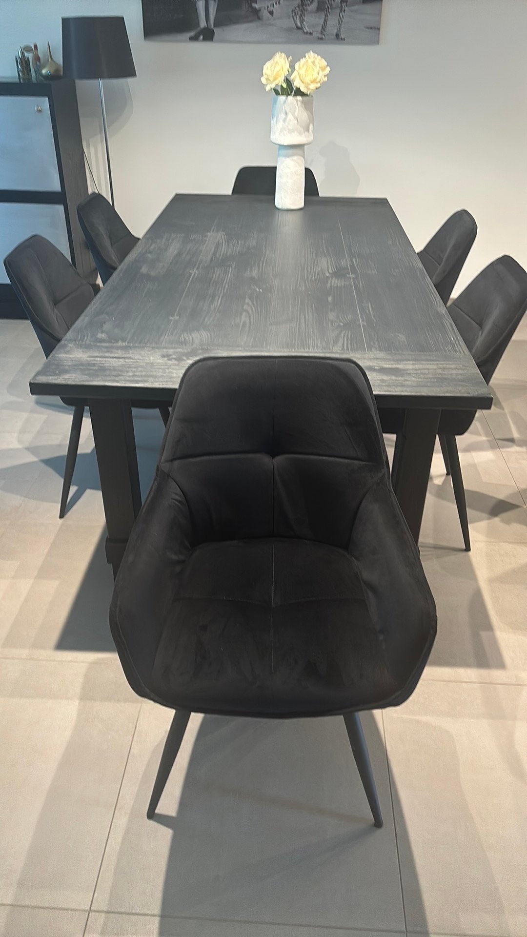 stoelen eettafel, Maison & Meubles, Chaises, Enlèvement, Comme neuf, Noir