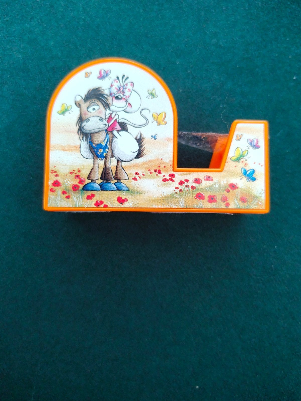 Vintage Diddl plakbandhouder – oranje – met originele Diddl, Ophalen of Verzenden, Diddlina