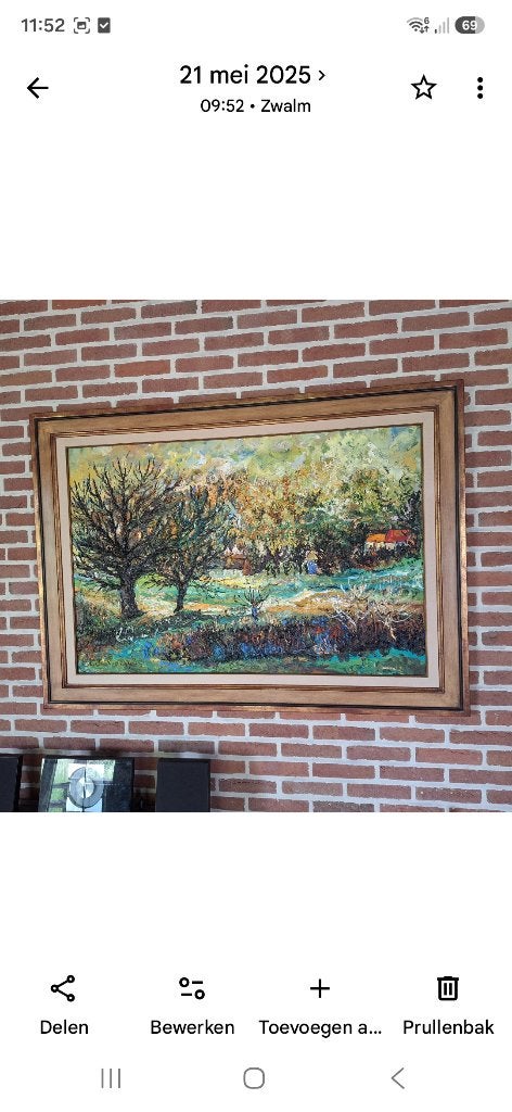 Schilderij Etienne Le Compte, Antiek en Kunst, Ophalen, Doek, Overige technieken, Gesigneerd
