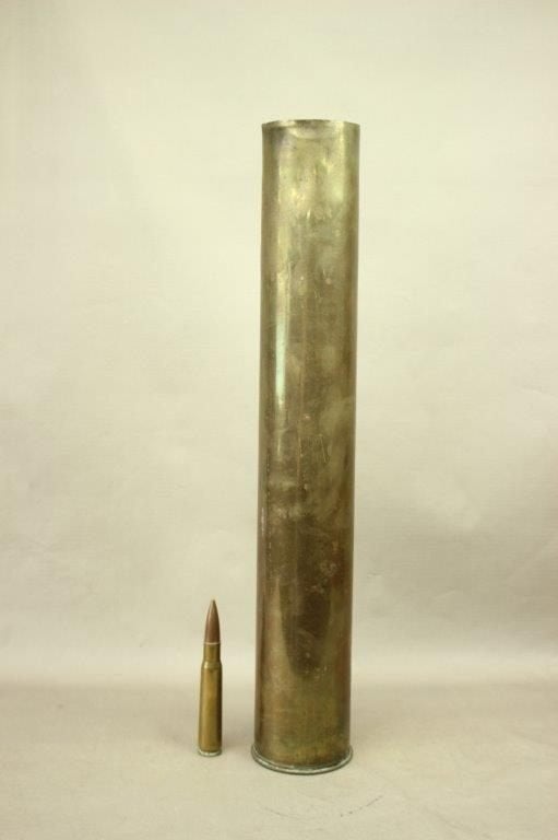 WO1 Franse 75mm lang luchtafweer huls LEEG, Verzamelen, Ophalen of Verzenden