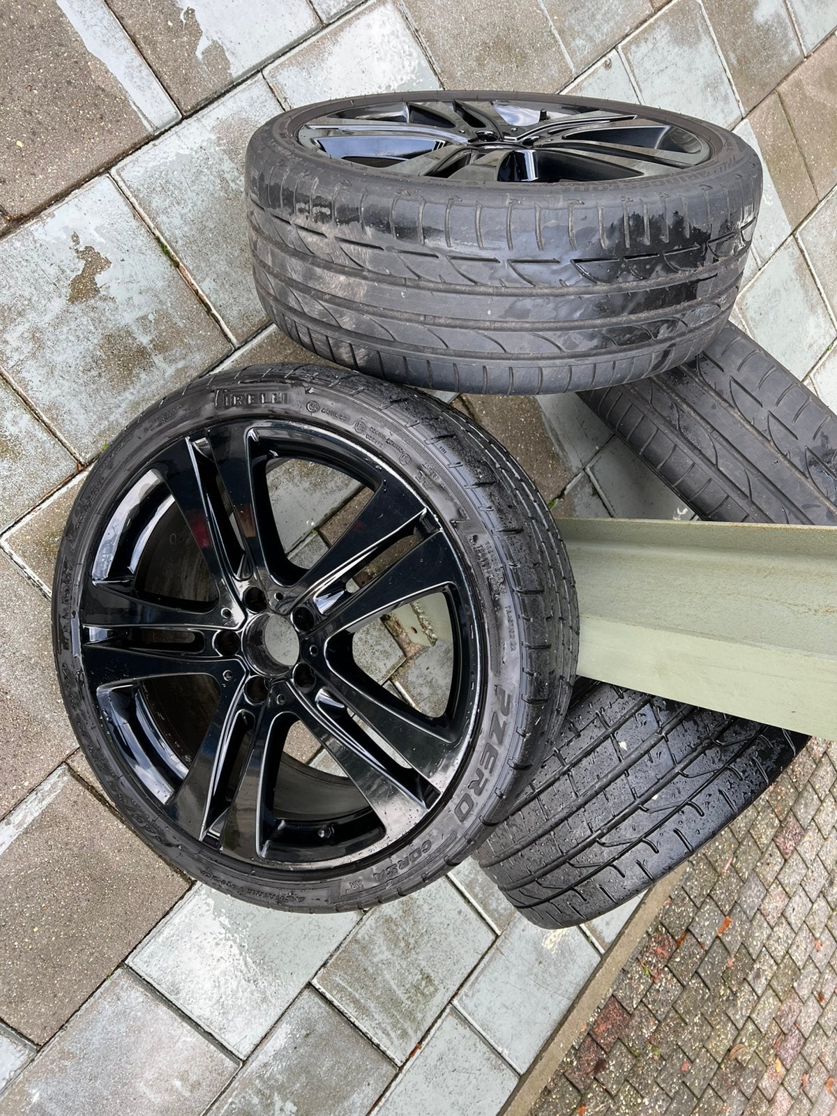 Origineel Mercedes velgen breedset met zomerbanden 19 inch, Auto-onderdelen, Banden en Velgen, Band(en), Zomerbanden, Ophalen