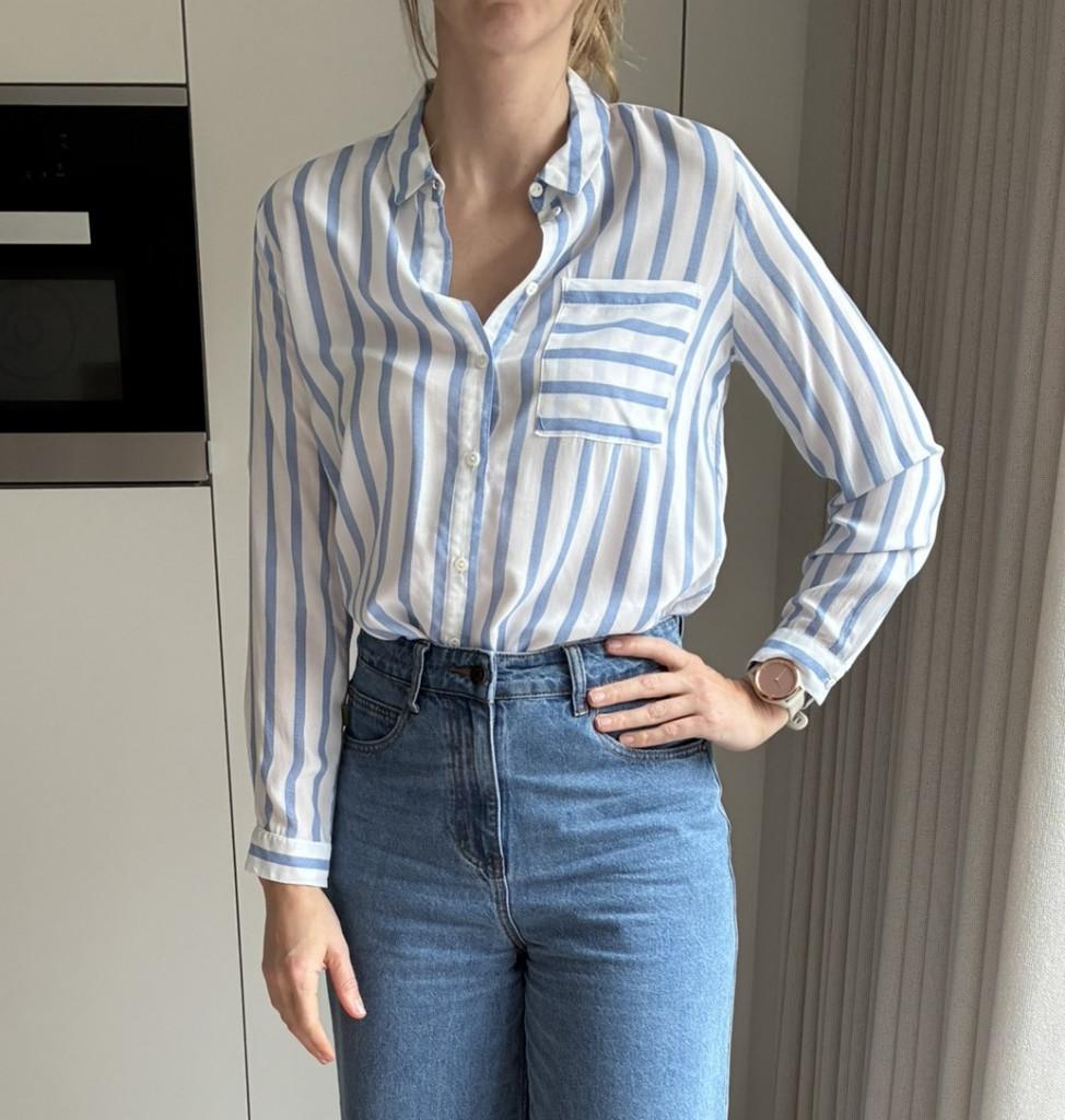 Blauw – wit gestreepte blouse van ONLY (Maat 36), Only, Blauw, Ophalen of Verzenden, Maat 36 (S)