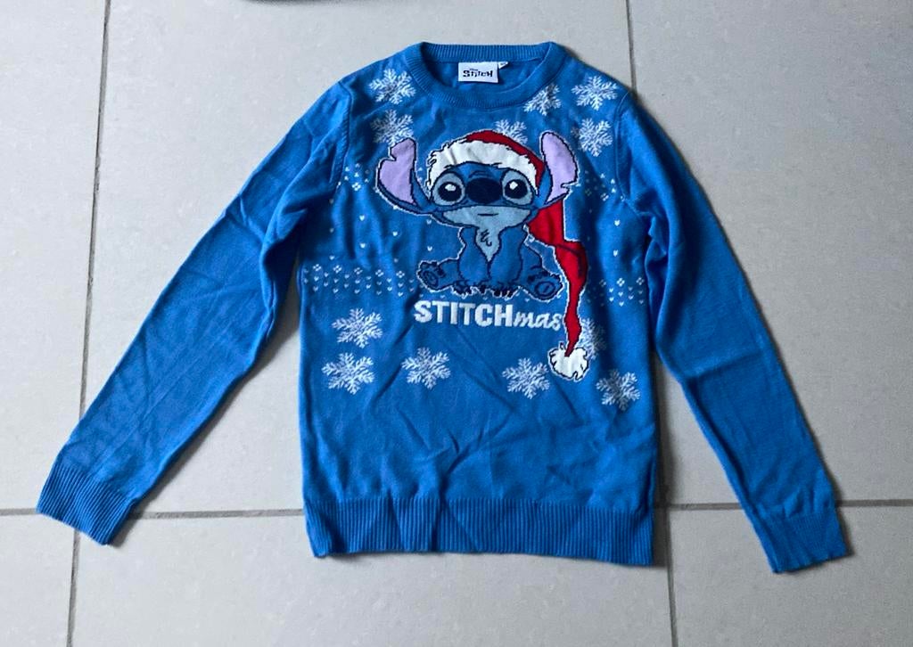 Kersttrui van stitch voor meisje van 11/12 jaar., Enlèvement, Comme neuf, Fille