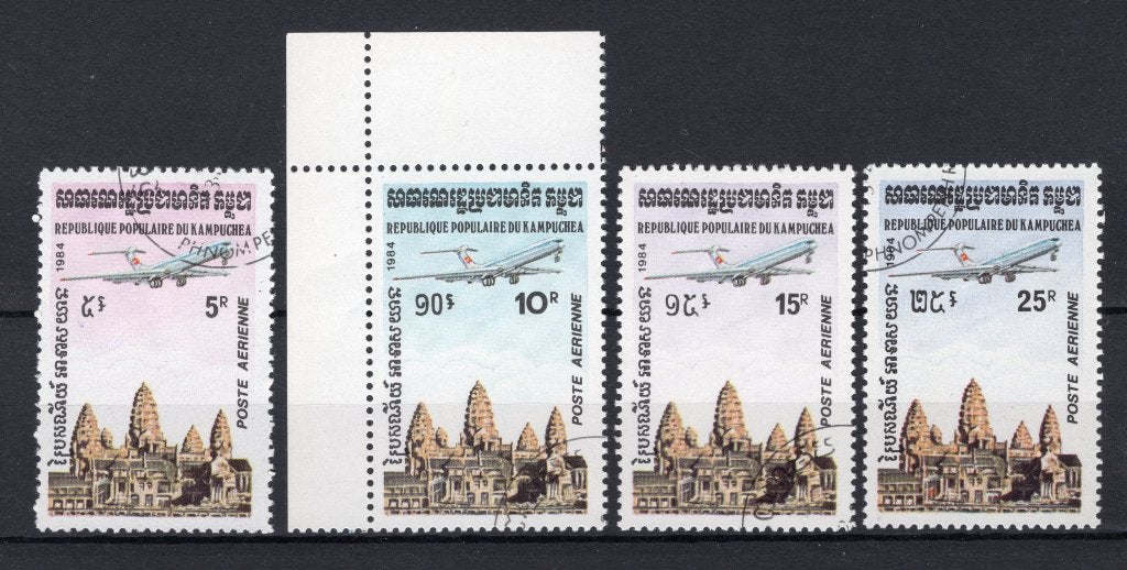 KAMPUCHEA Yt. PA32/35 estampillé Airmail 1984, Envoi, Affranchi