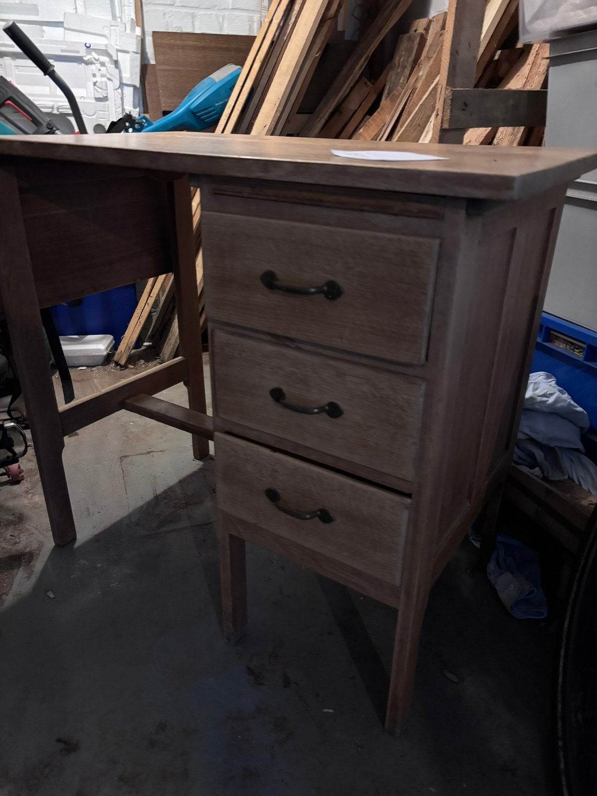 Bureau en bois avec rallonge et 3 tirroirs, Maison & Meubles, 42 cm, Classique, Enlèvement, Bureau enfant