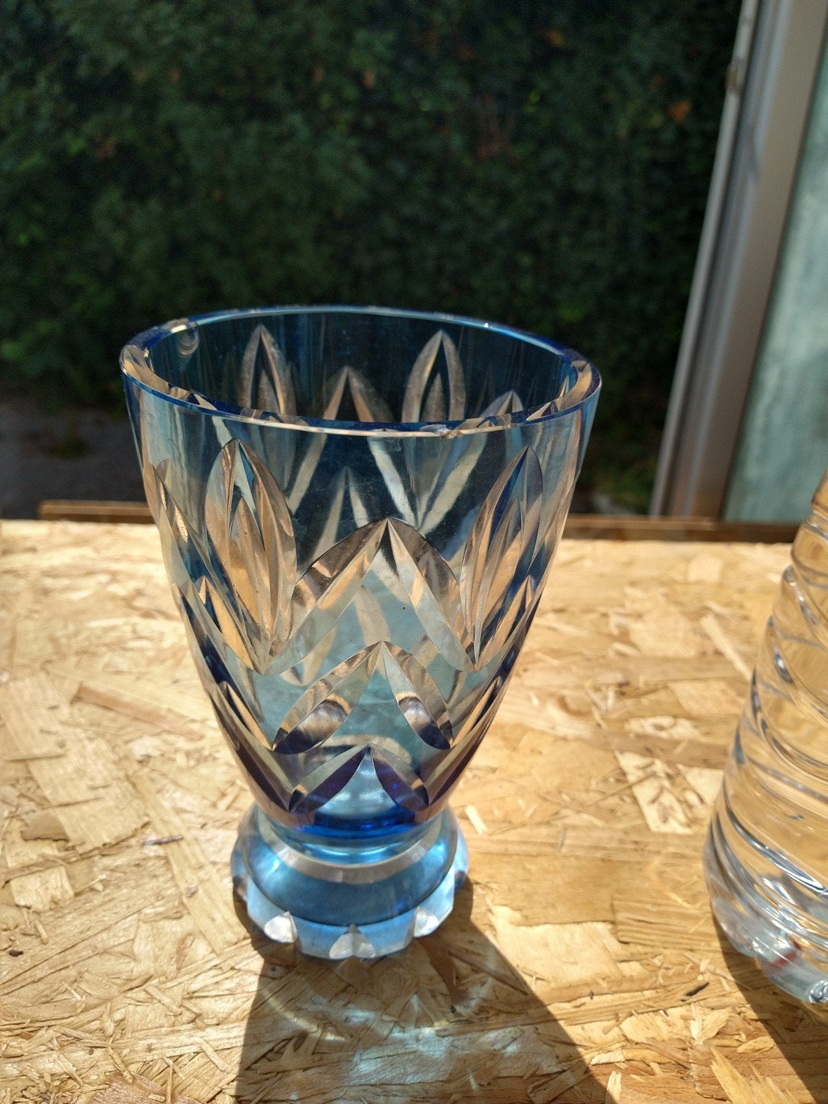 Beau vase cristal bleu, Enlèvement ou Envoi, Bleu
