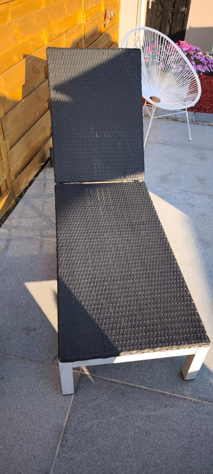 ‼️TE KOOP Ligbed voor in tuin met verstelbare rugleuning‼️, Tuin en Terras, Ophalen, Verstelbaar