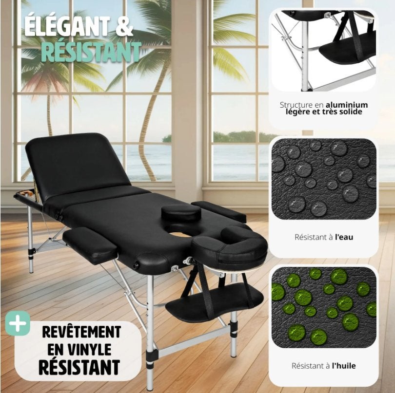 Table de massage 3 zones en alu pliante Neuf, Sports & Fitness, Produits de massage, Neuf, Vampira1804@hotmail.com, Pets&gardenshop