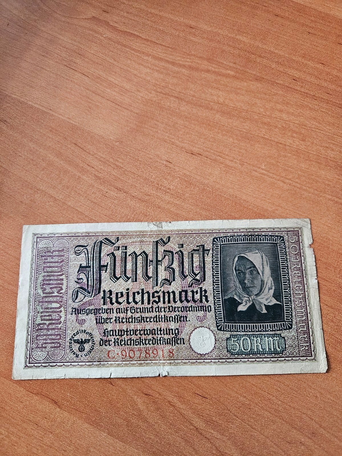 50 Reichsmark Duitsland WWII, Postzegels en Munten, Ophalen of Verzenden, Duitsland, Los biljet