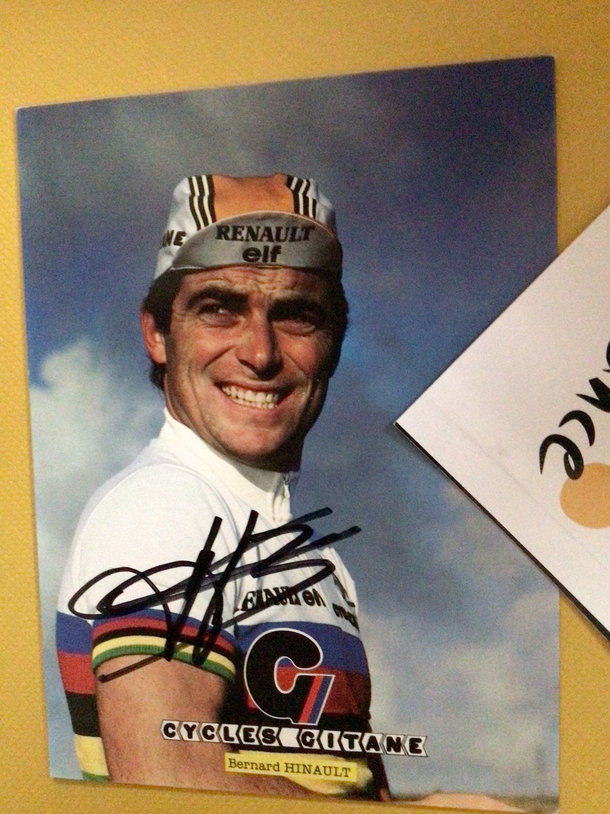 Wielerkaart 1981 wk team gitane bernard hinault signe, Verzenden