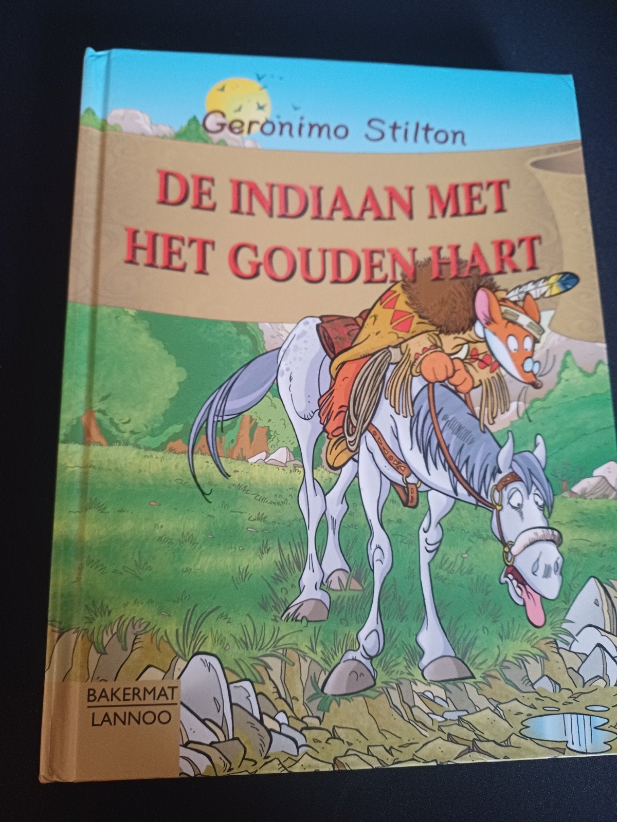 Geronimo Stilton - De indiaan met het gouden hart, Ophalen of Verzenden, Geronimo Stilton