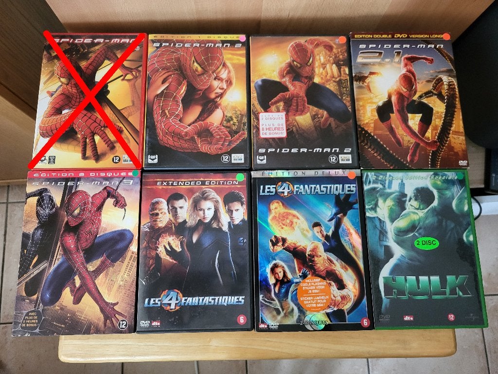 Lot DVD de films de super-héros (Marvel, DC, …), Ophalen