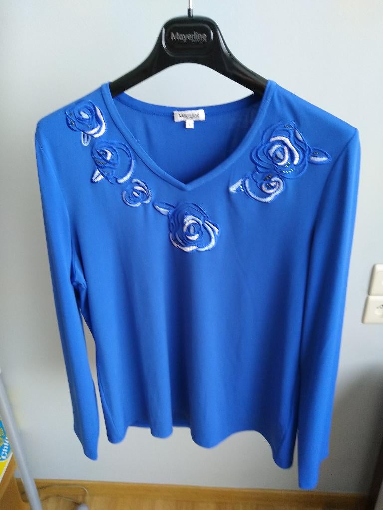 Mayerline maat L t-shirt met lange mouwen, Kleding | Dames, T-shirts, Mayerline, Blauw, Maat 42/44 (L), Ophalen of Verzenden