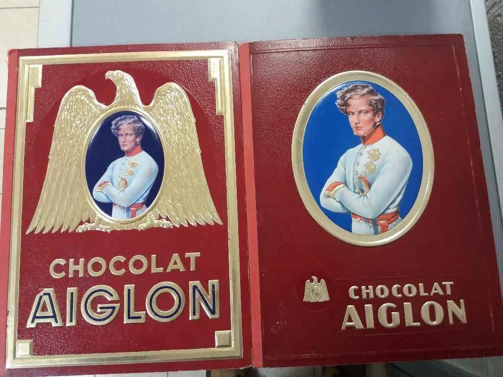 Deux albums chromos : chocolat Aiglon, Livres, Enlèvement ou Envoi, Utilisé, Album d'images