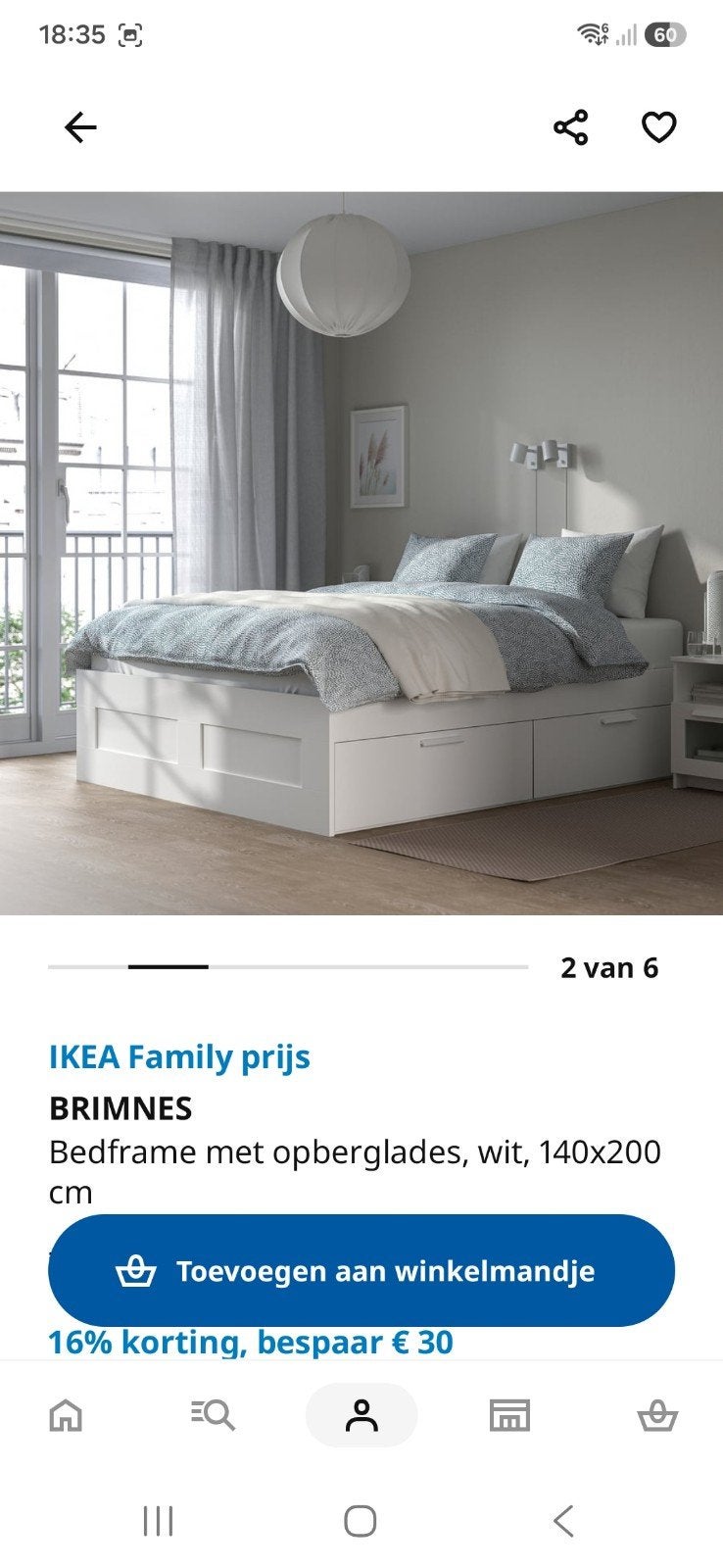 bed 140x200, Huis en Inrichting, Ophalen