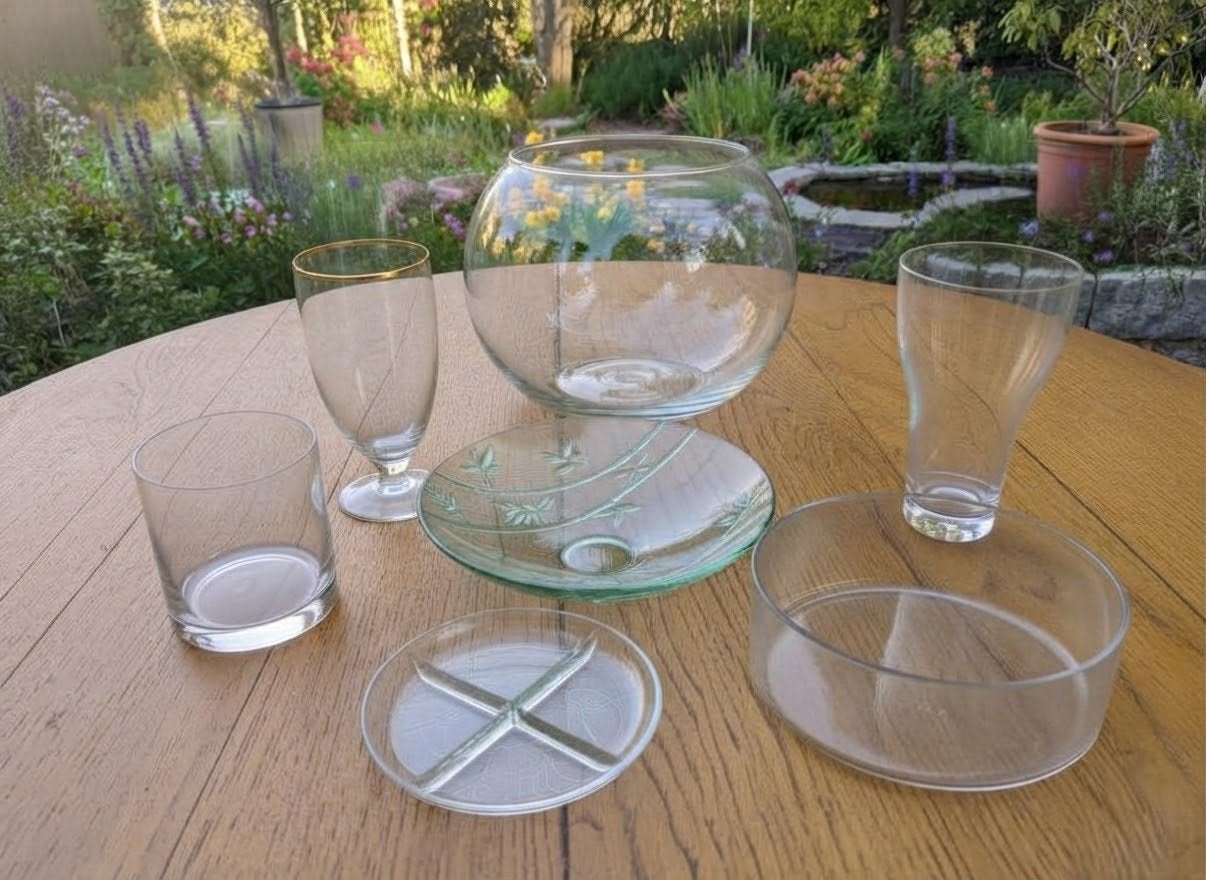 Glazen schalen, kommen en vazen, Huis en Inrichting, Ophalen, Zo goed als nieuw, Transparant, Glas