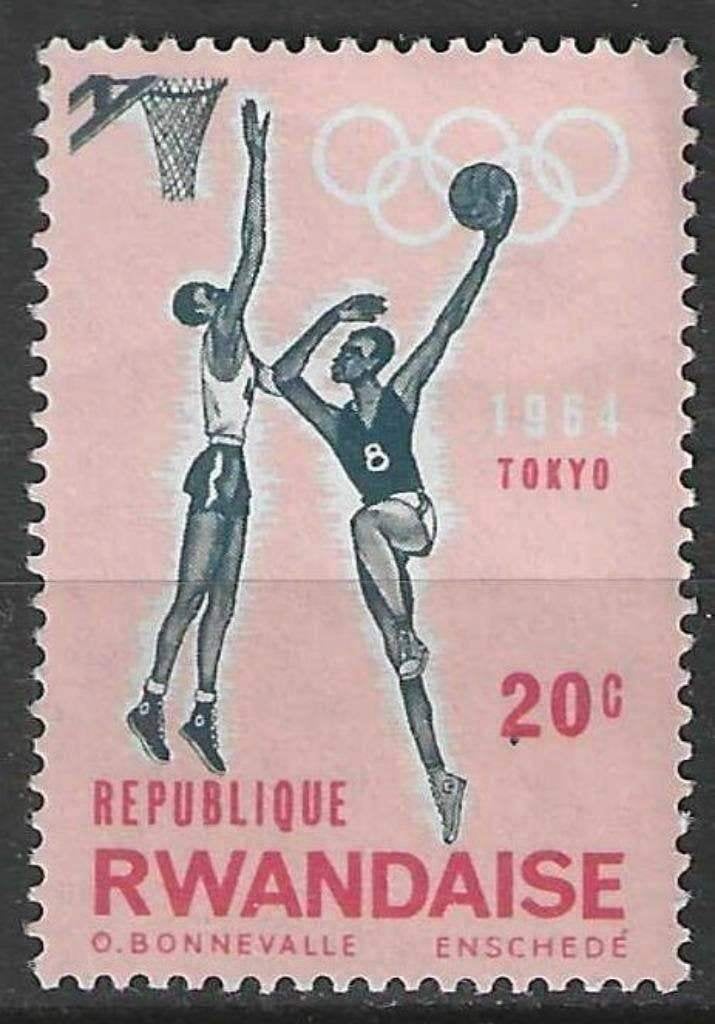 Rwanda 1964 - Yvert 77 - Zomerspelen in Tokyo (PF), Postzegels en Munten, Postzegels | Afrika, Verzenden, Postfris