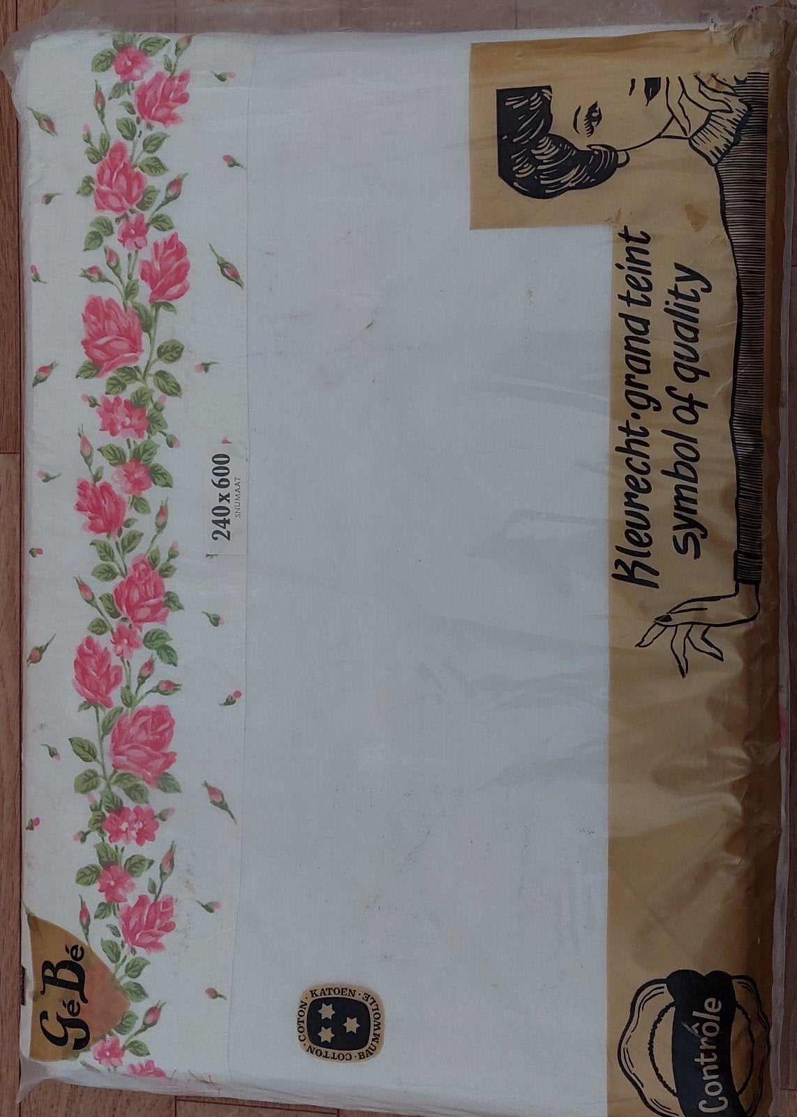 Partij vintage textiel (Katooen - Nieuw in verpakking!), Overige maten, Katoen, Nieuw, Ophalen of Verzenden